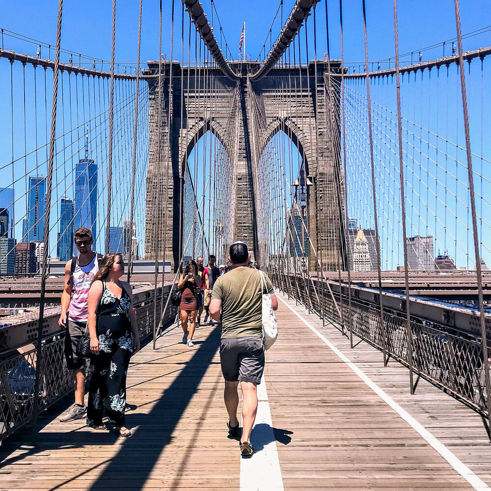 Brooklyn Bridge bike route from Midtown — Astra Bike Rentals NYC, Times Square to Brooklyn